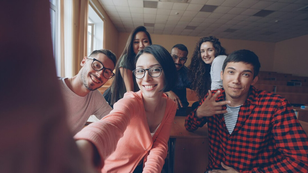 diverse people using social media