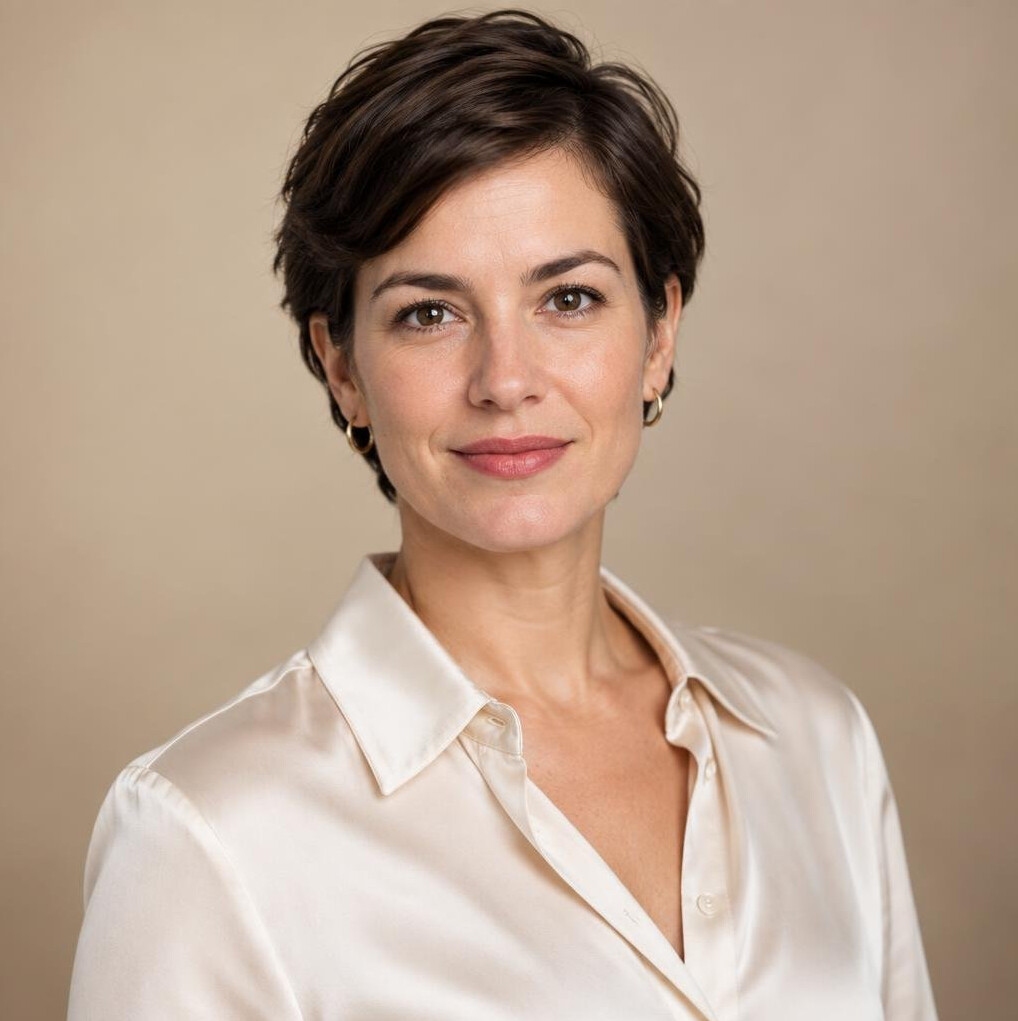 Studio portrait of a German woman media psychology researcher