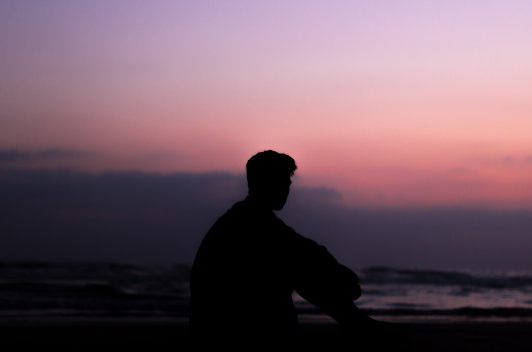 person reflecting alone